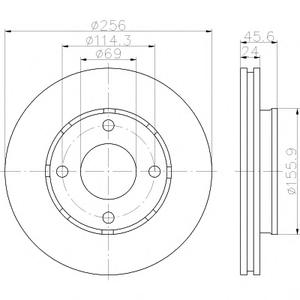 Тормозной диск TEXTAR 98200 1348 0 1
