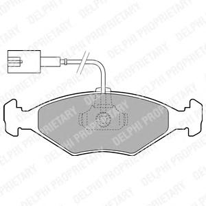Комплект тормозных колодок, дисковый тормоз DELPHI LP1855