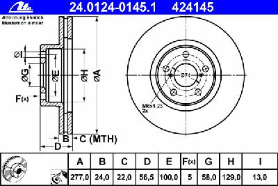 Тормозной диск ATE 24.0124-0145.1
