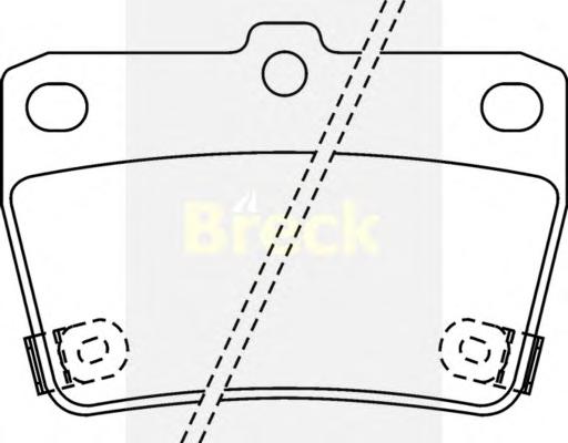 Комплект тормозных колодок, дисковый тормоз BRECK