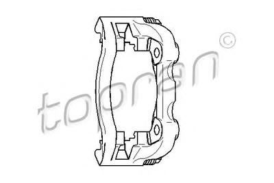 Кронштейн, корпус скобы тормоза TOPRAN 110 290