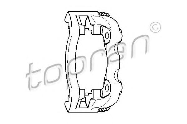 Кронштейн, корпус скобы тормоза TOPRAN