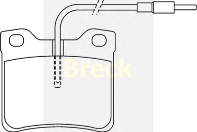 Комплект тормозных колодок, дисковый тормоз BRECK 21904 00 701 10