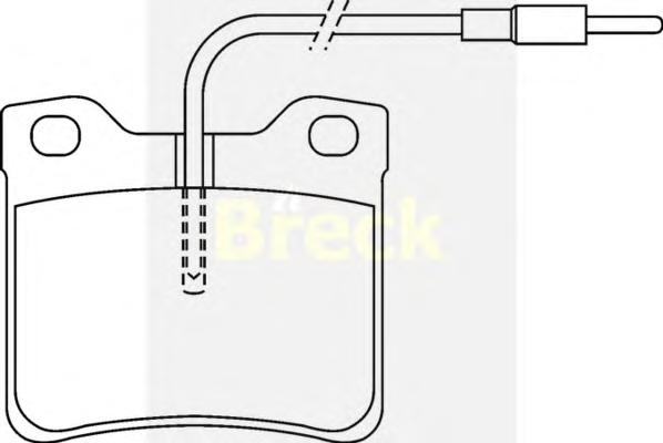 Комплект тормозных колодок, дисковый тормоз BRECK