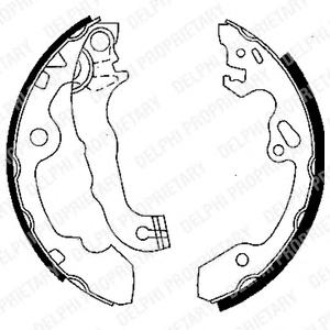 Комплект тормозных колодок DELPHI