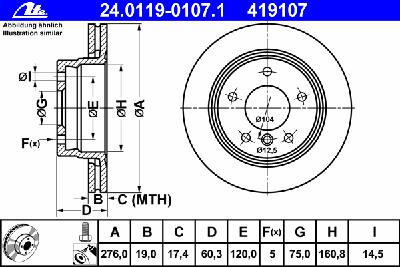 Тормозной диск ATE 24.0119-0107.1