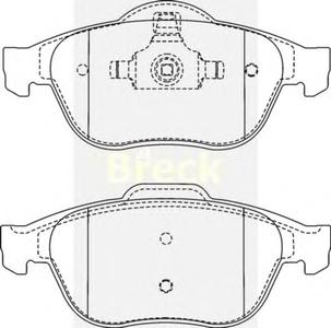 Комплект тормозных колодок, дисковый тормоз BRECK 23248 00 701 00