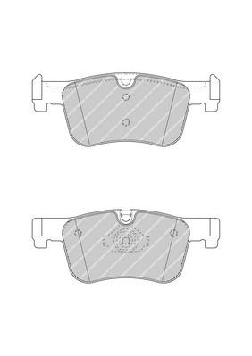 Комплект тормозных колодок, дисковый тормоз FERODO