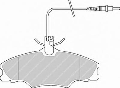 Комплект тормозных колодок, дисковый тормоз FERODO FDB1062