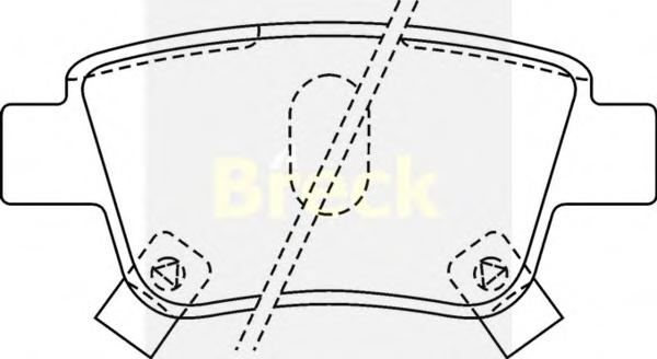 Комплект тормозных колодок, дисковый тормоз BRECK
