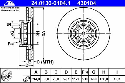 Тормозной диск ATE 24.0130-0104.1