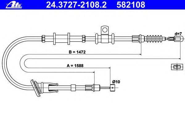 Трос ручника ATE