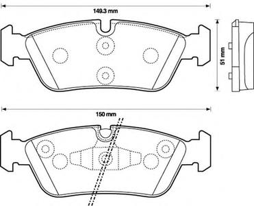 Комплект тормозных колодок, дисковый тормоз JURID 573138JC
