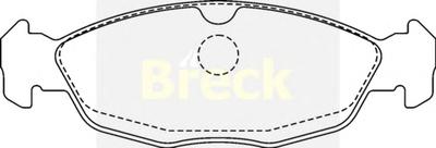 Комплект тормозных колодок, дисковый тормоз BRECK 20547 00 702 00