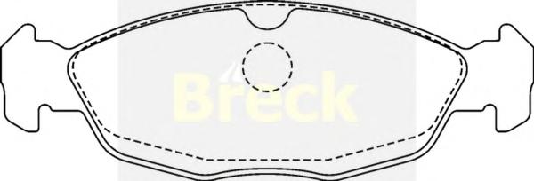 Комплект тормозных колодок, дисковый тормоз BRECK