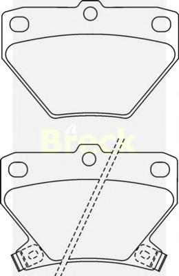 Комплект тормозных колодок, дисковый тормоз BRECK
