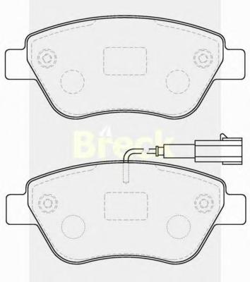 Комплект тормозных колодок, дисковый тормоз BRECK