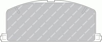 Комплект тормозных колодок, дисковый тормоз FERODO FDB308