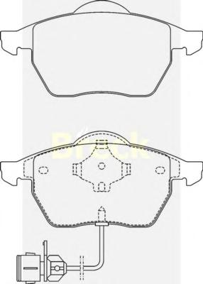 Комплект тормозных колодок, дисковый тормоз BRECK