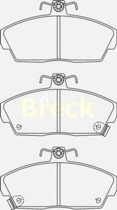 Комплект тормозных колодок, дисковый тормоз BRECK 21515 00 702 10