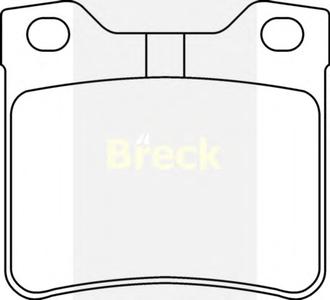 Комплект тормозных колодок, дисковый тормоз BRECK 21278 00 701 10