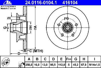Тормозной диск ATE 24.0116-0104.1