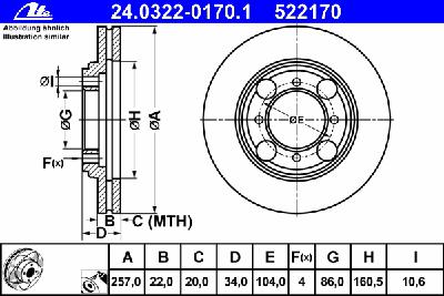 Тормозной диск ATE 24.0322-0170.1