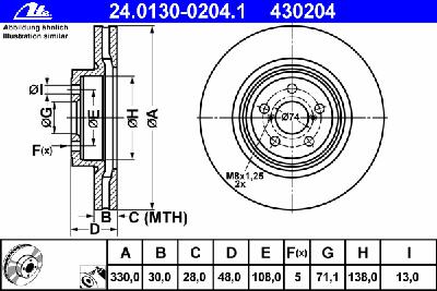Тормозной диск ATE 24.0130-0204.1