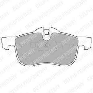 Комплект тормозных колодок, дисковый тормоз DELPHI LP1521