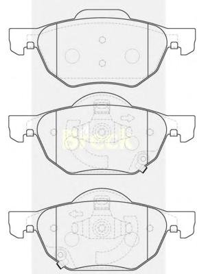 Комплект тормозных колодок, дисковый тормоз BRECK