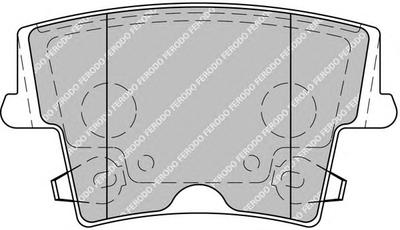 Комплект тормозных колодок, дисковый тормоз FERODO FDB1953