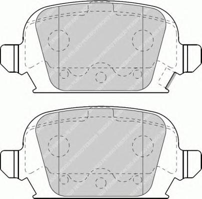 Комплект тормозных колодок, дисковый тормоз FERODO