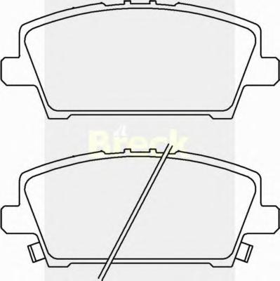 Комплект тормозных колодок, дисковый тормоз BRECK