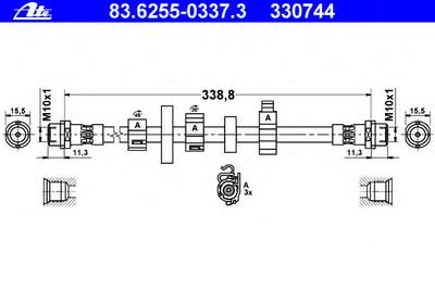 Тормозной шланг ATE 83.6255-0337.3