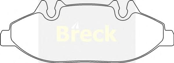 Комплект тормозных колодок, дисковый тормоз BRECK