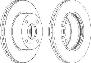 Тормозной диск FERODO DDF1740