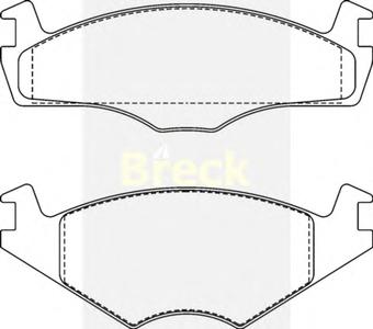 Комплект тормозных колодок, дисковый тормоз BRECK 20887 00 702 00