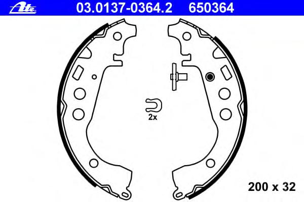 Комплект тормозных колодок ATE