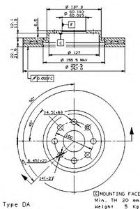 Тормозной диск BREMBO 09.5843.34