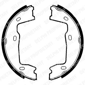 Комплект тормозных колодок, стояночная тормозная система DELPHI LS1381
