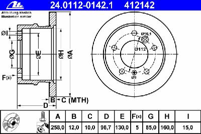 Тормозной диск ATE 24.0112-0142.1