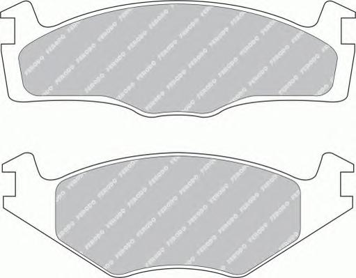 Комплект тормозных колодок, дисковый тормоз FERODO