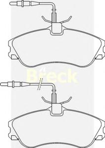 Комплект тормозных колодок, дисковый тормоз BRECK 23124 00 701 10