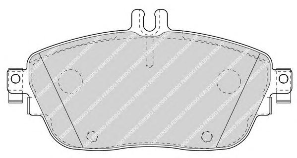 Комплект тормозных колодок, дисковый тормоз FERODO