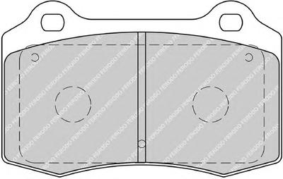 Комплект тормозных колодок, дисковый тормоз FERODO FDB1957