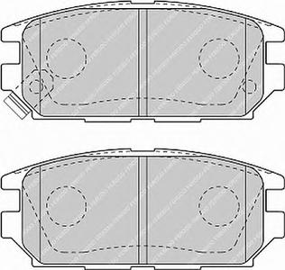 Комплект тормозных колодок, дисковый тормоз FERODO FDB1507