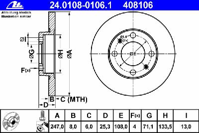 Тормозной диск ATE 24.0108-0106.1