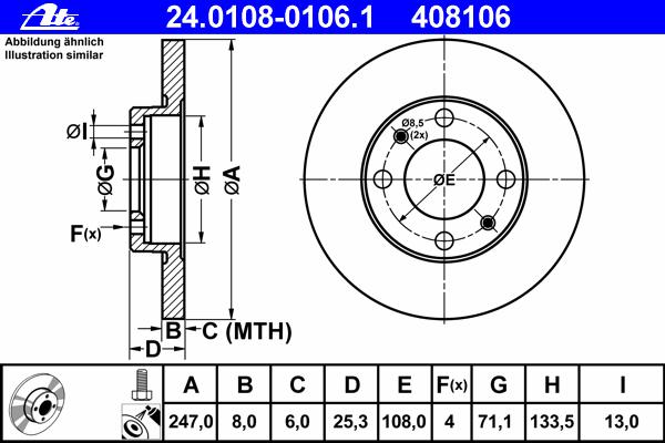 Тормозной диск ATE