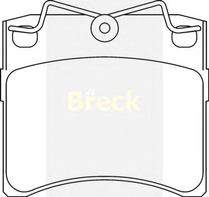 Комплект тормозных колодок, дисковый тормоз BRECK