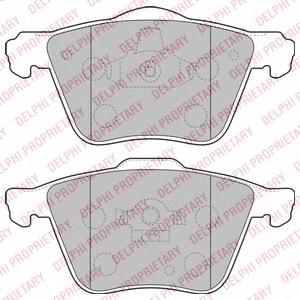 Комплект тормозных колодок, дисковый тормоз DELPHI